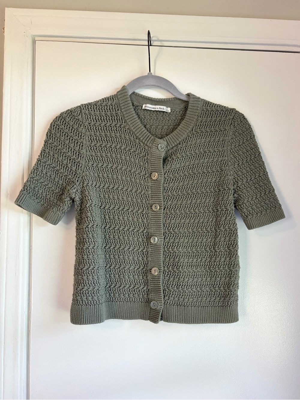 Abercrombie and Fitch Short Sleeve Cotton Cardigan